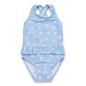 Preview: Badeanzug Volants Daisies Blue gr. 98/104 | Little Dutch