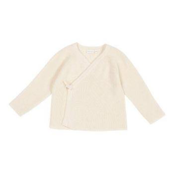 Wickelstrickjacke Pure Soft White, Größe 86 | Little Dutch