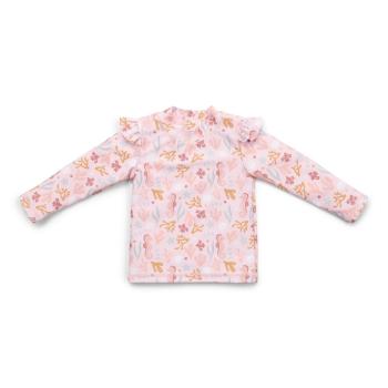 Bade-T-Shirt langarm ruches Ocean Dreams Pink gr. 86/92 | Little Dutch