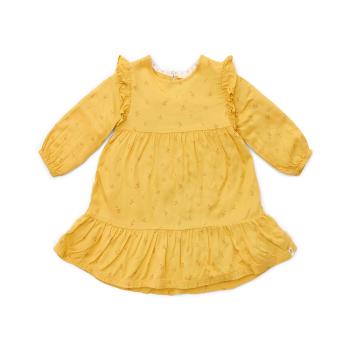 Kleid langärmlig Warm Yellow Blooming Flower - 80 - Little Farm | Little Dutch