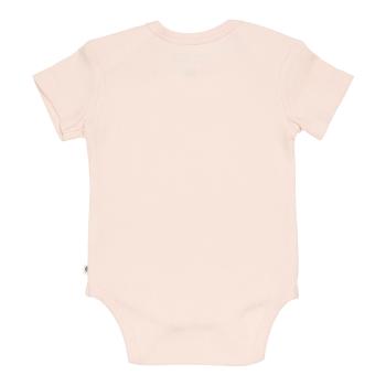 Body kurzarm Rib Pink 74-80 | Little Dutch