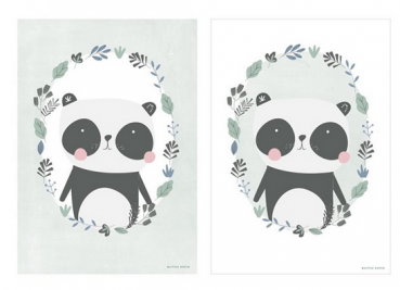 Little Dutch Little Dutch – Poster Panda mint A3