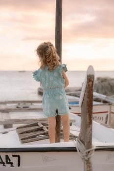 Spielanzug Ocean Treasures Surf Blue 98/104 | Little Dutch