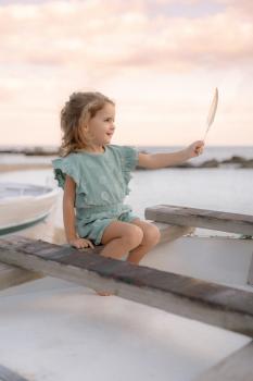 Spielanzug Ocean Treasures Surf Blue 98/104 | Little Dutch