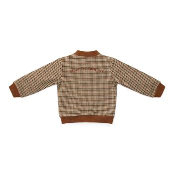 Strickjacke Grün kariert - 80 - Little Farm | Little Dutch