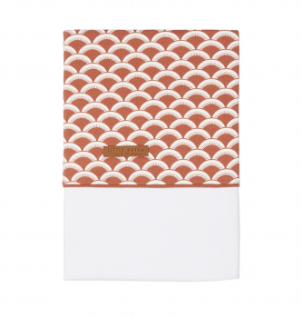 Kinderbettlaken Sunrise rost 110 x 140 cm, rot | Little Dutch