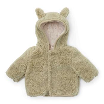 Teddy Jacke Soft Green - 50/56 - Newborn Winter Teddy | Little Dutch