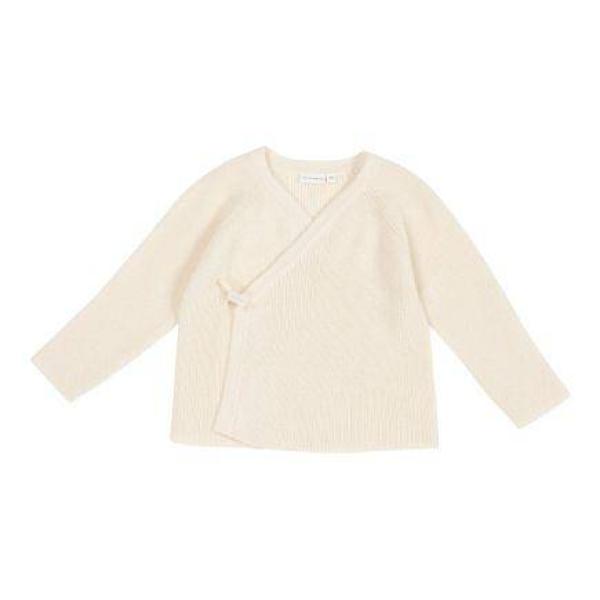 Wickelstrickjacke Pure Soft White, Größe 86 | Little Dutch