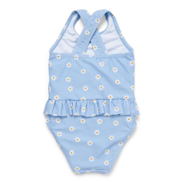 Badeanzug Volants Daisies Blue gr. 98/104 | Little Dutch