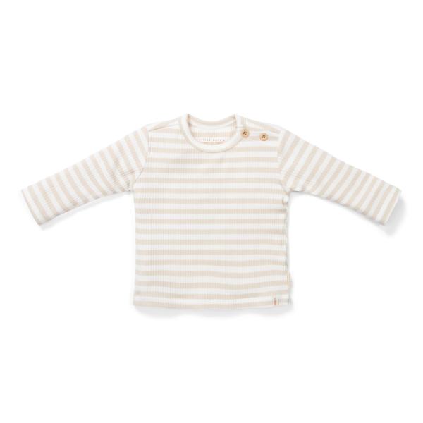 T-shirt langarm Stripe Sand/White gr. 44 | Little Dutch