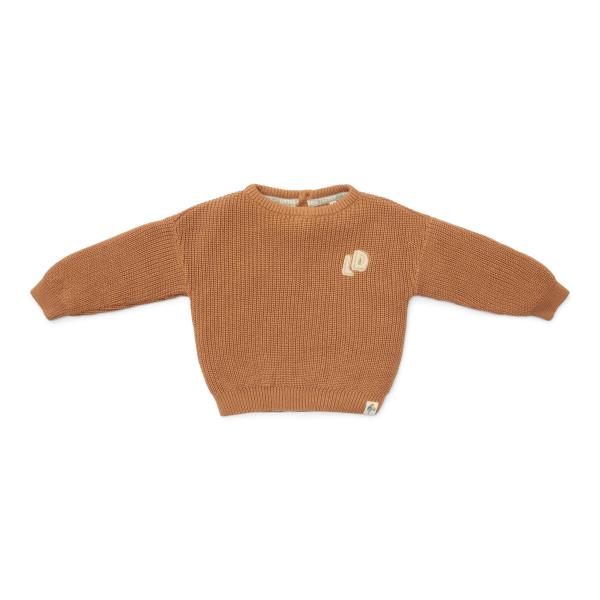 Gestrickter Pullover Braun - 80 - Little Farm | Little Dutch