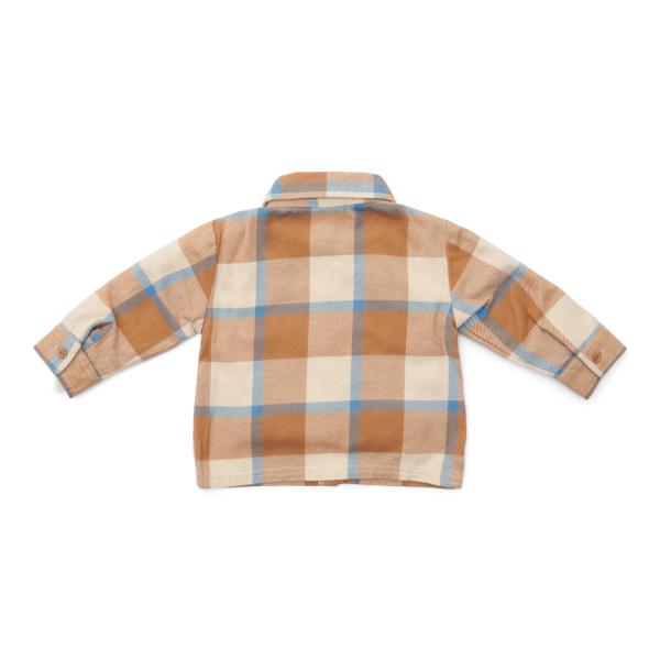 Hemd Ice Blue kariert - 80 - Little Farm | Little Dutch