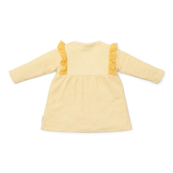 Kleid langärmlich Warm Yellow kariert - 62 - Little Farm | Little Dutch