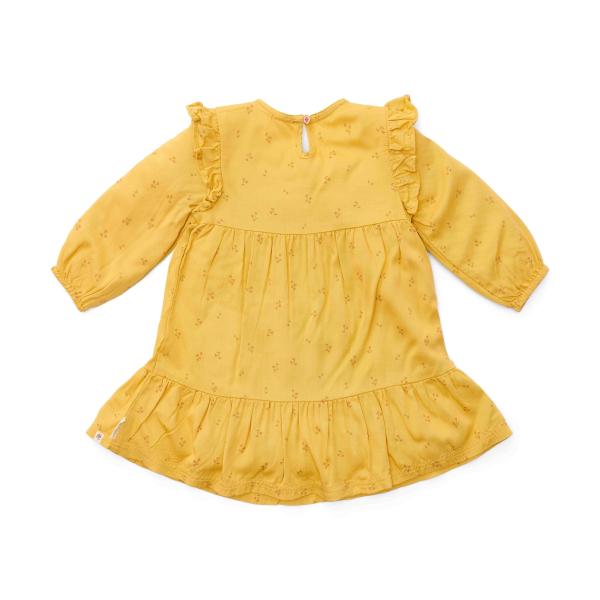 Kleid langärmlig Warm Yellow Blooming Flower - 80 - Little Farm | Little Dutch