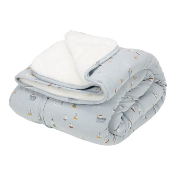 Kinderbettdecke Sailors Bay blau | Little Dutch