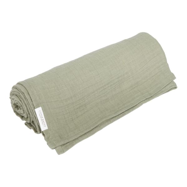 Musselintuch Swaddle - Pure Olive | Little Dutch