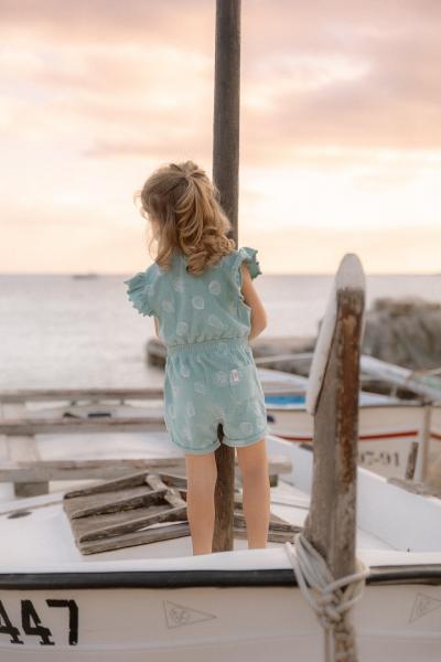 Spielanzug Ocean Treasures Surf Blue 98/104 | Little Dutch