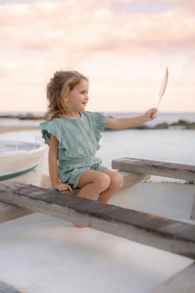 Spielanzug Ocean Treasures Surf Blue 98/104 | Little Dutch