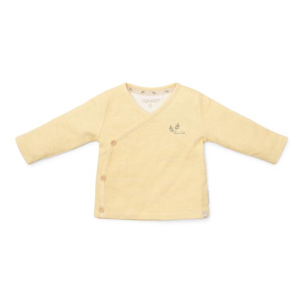 T-shirt wrap langärmlich Warm Yellow kariert - 68 - Little Farm | Little Dutch