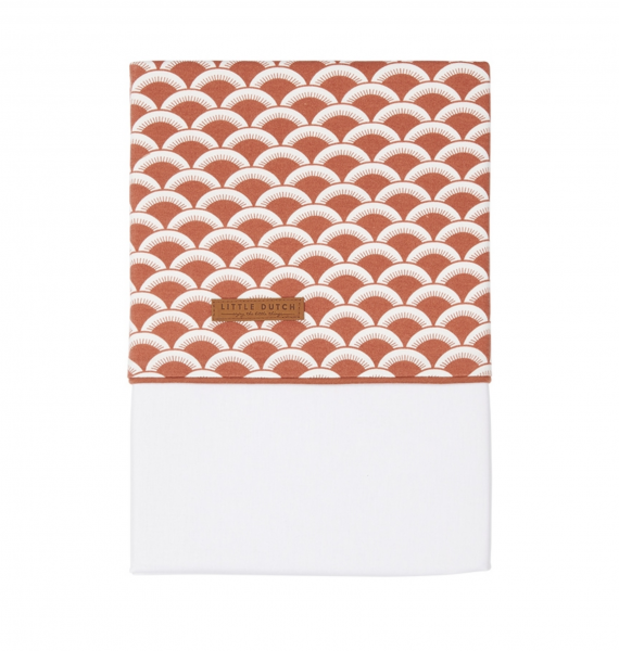 Kinderbettlaken Sunrise rost 110 x 140 cm, rot | Little Dutch