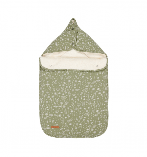 Little Dutch Babyschalen-Fußsack 0+ Wild Flowers Olive