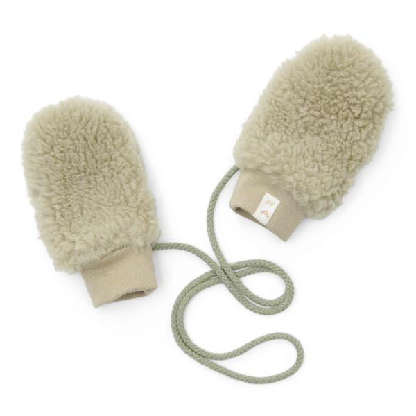 Teddy Fäustlinge Soft Green - 0-3 months - Newborn Winter Teddy | Little Dutch