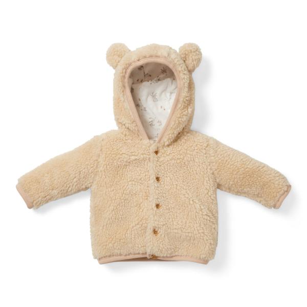 Teddy Jacke Sand - 50/56 - Newborn Winter Teddy | Little Dutch