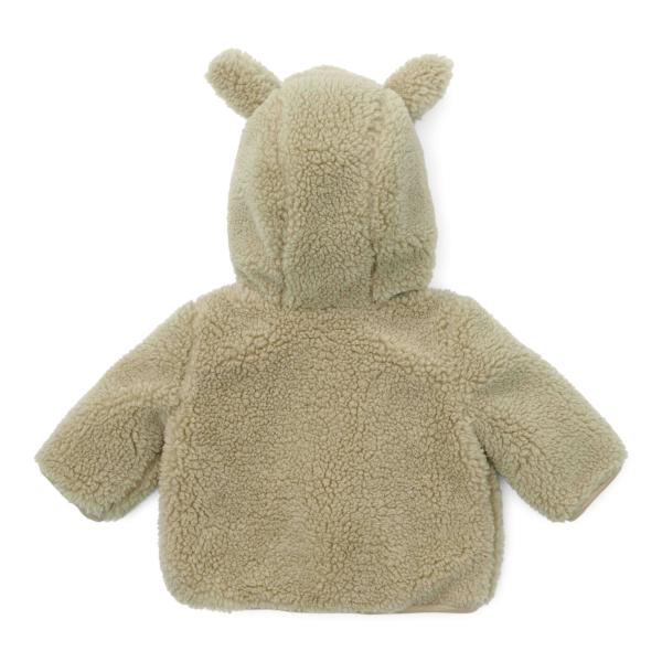 Teddy Jacke Soft Green - 50/56 - Newborn Winter Teddy | Little Dutch