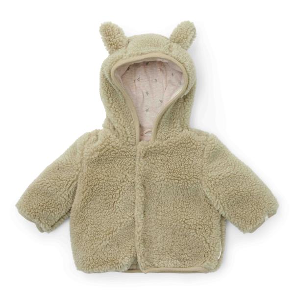 Teddy Jacke Soft Green - 50/56 - Newborn Winter Teddy | Little Dutch