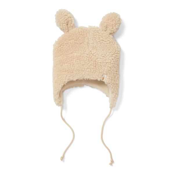 Teddy Mütze Sand - 0-3 months - Newborn Winter Teddy | Little Dutch
