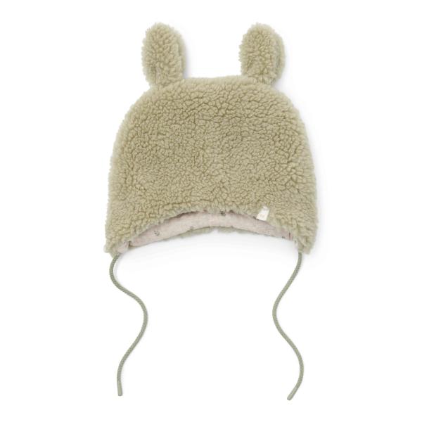 Teddy Mütze Soft Green - 0-3 months - Newborn Winter Teddy | Little Dutch