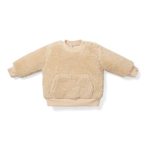 Teddy-Pullover, Sand, Größe 62 | Little Dutch