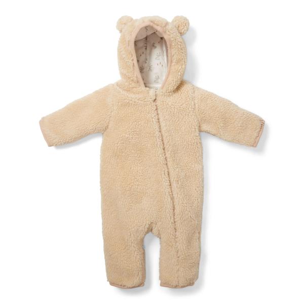 Teddy Strampler Sand - 74/80 - Newborn Winter Teddy | Little Dutch